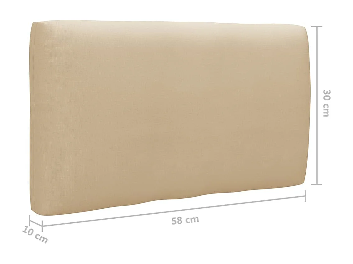 Canapé palette 2 places avec coussins Pin imprégné de blanc