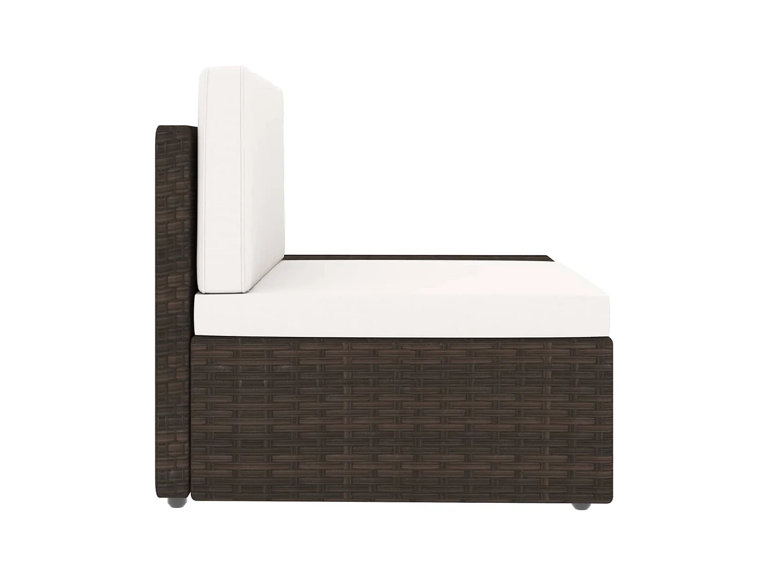 Modulares 2-Sitzer-Sofa Poly Rattan Braun