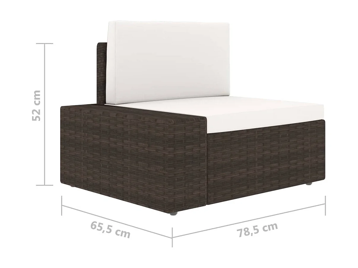 Modulares 2-Sitzer-Sofa Poly Rattan Braun