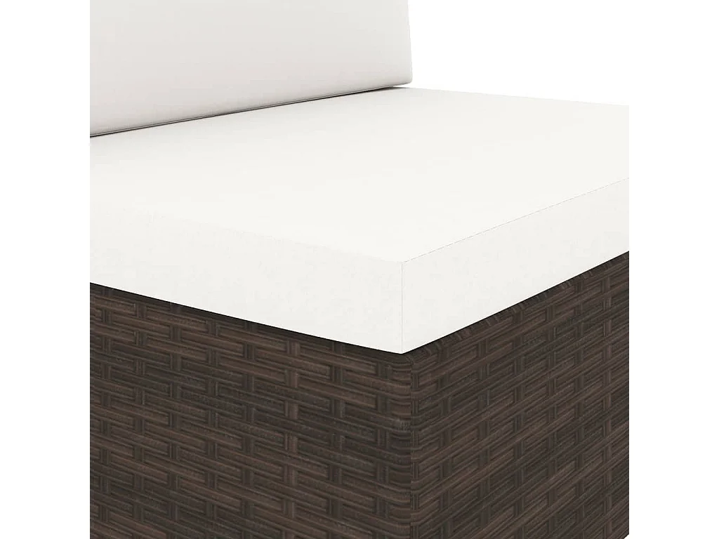 Modulares 2-Sitzer-Sofa Poly Rattan Braun