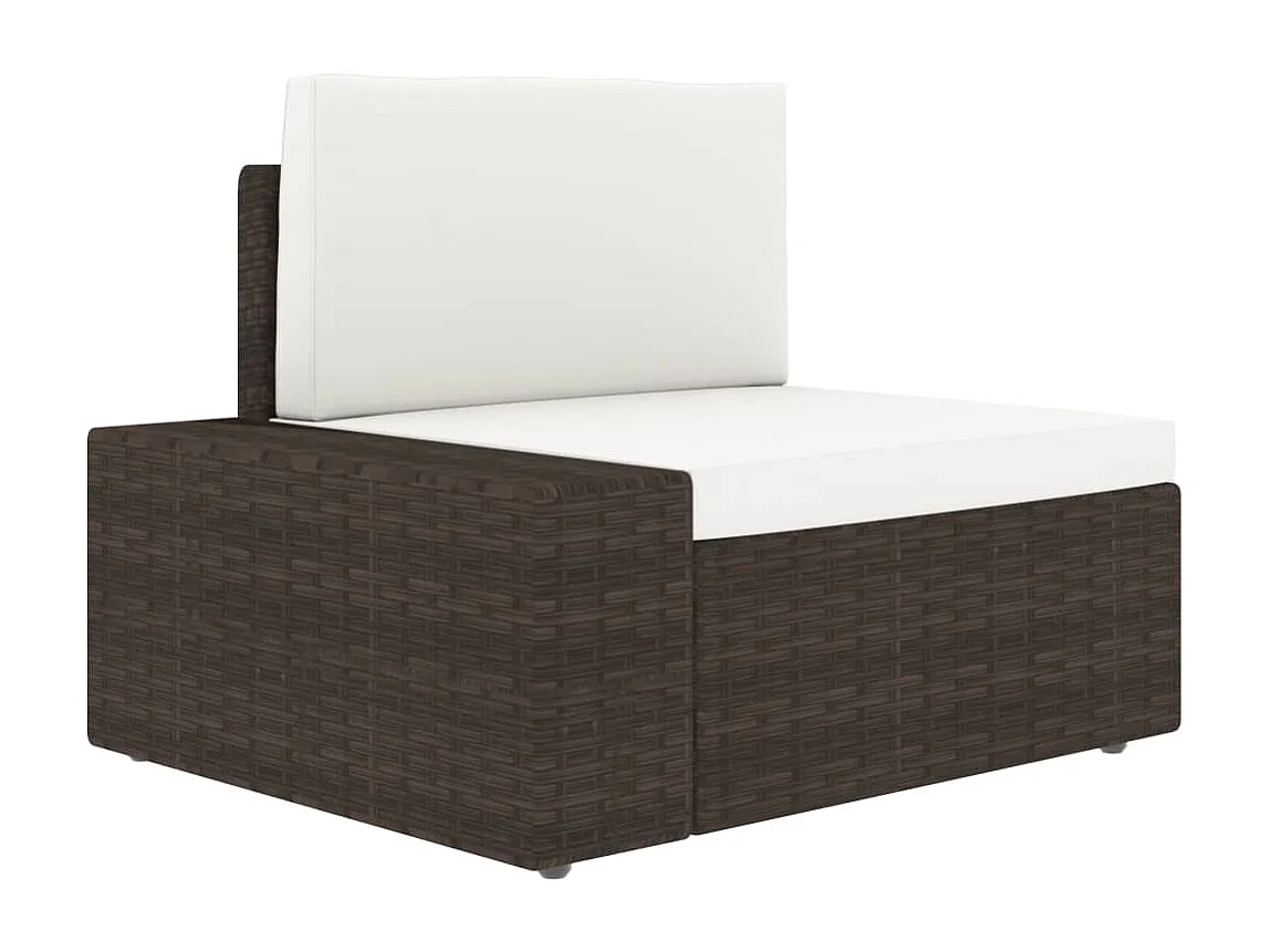 Modulares 2-Sitzer-Sofa Poly Rattan Braun