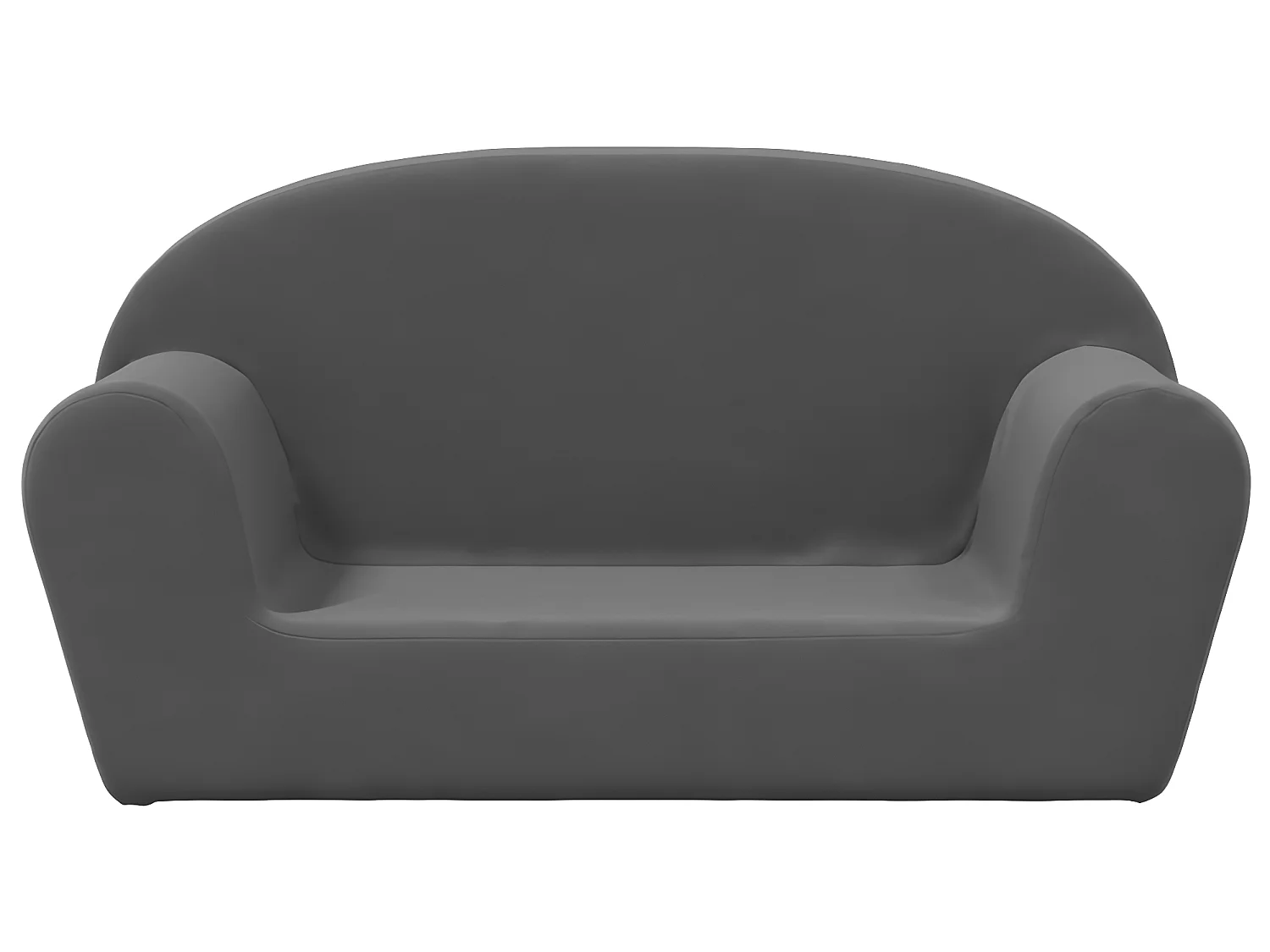 Canapé pour enfants à 2 places Anthracite Peluche douce