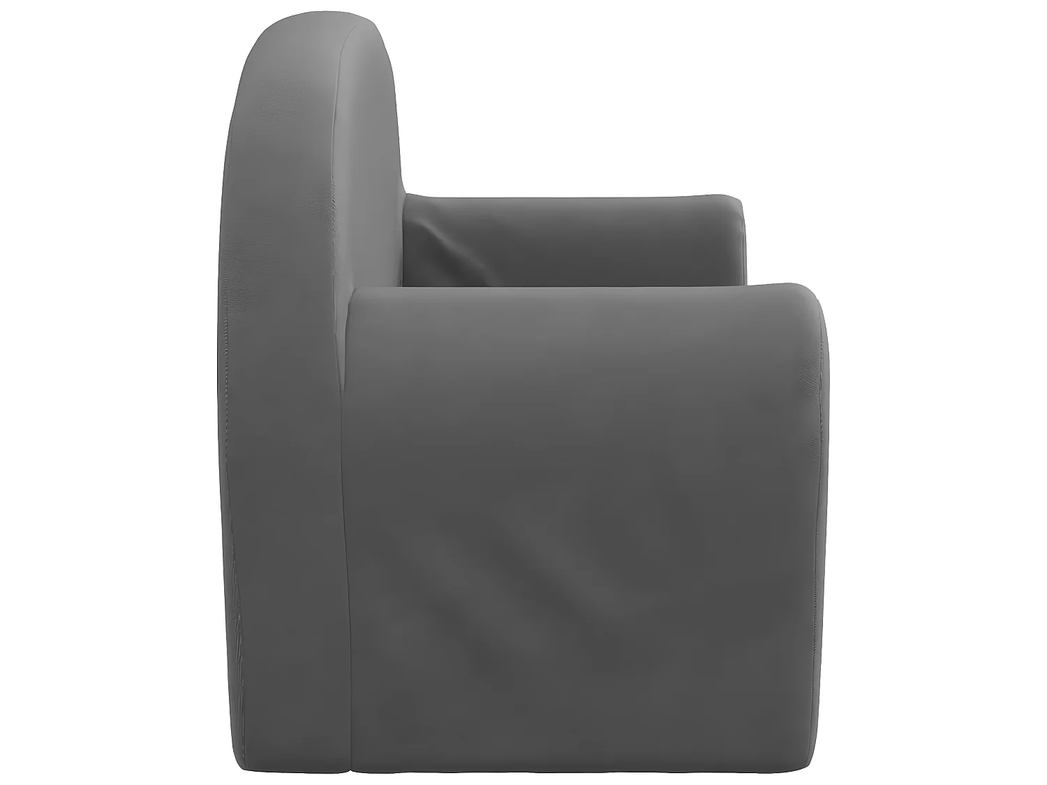 Canapé pour enfants à 2 places Anthracite Peluche douce