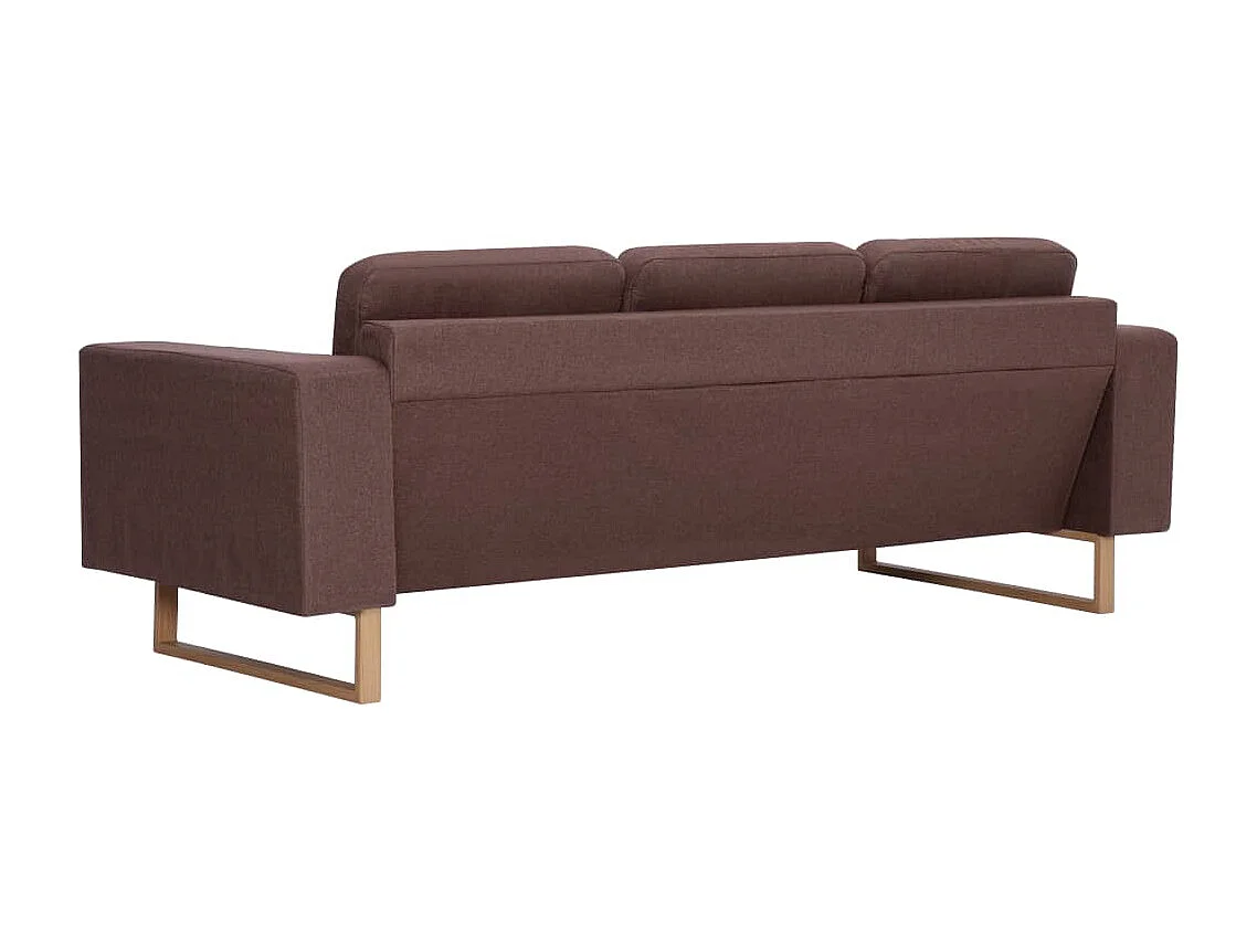 Canapé à 3 places tissu marron