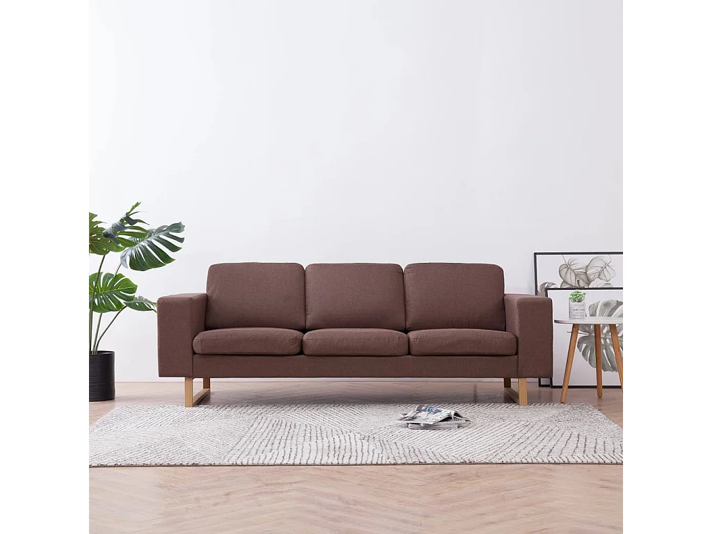 3-Sitzer-Sofa Stoff Braun
