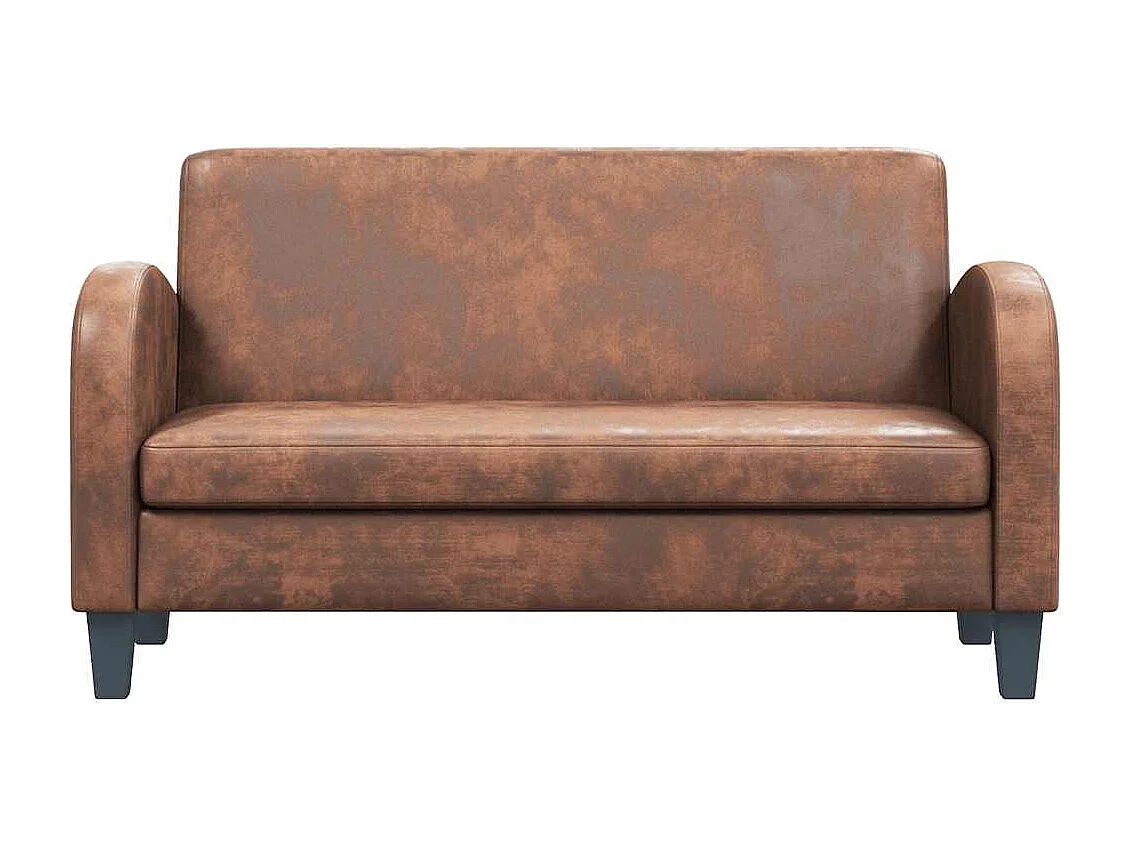 Tweezitsbank kunstsuède bruin