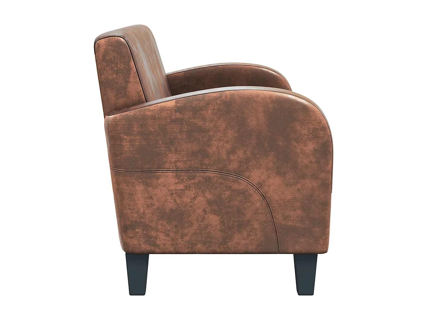 Canapé à 2 places Daim synthétique Marron