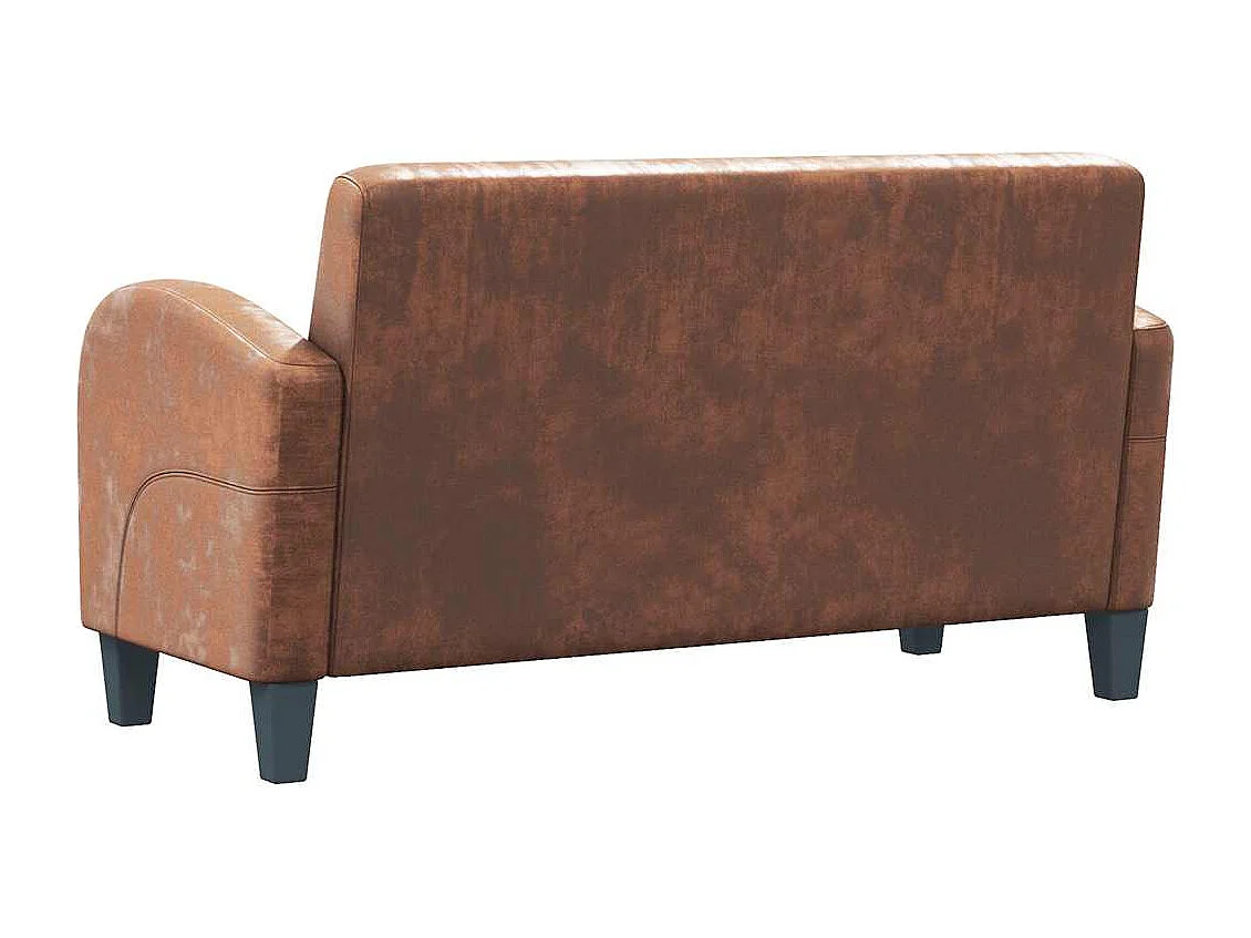 Canapé à 2 places Daim synthétique Marron