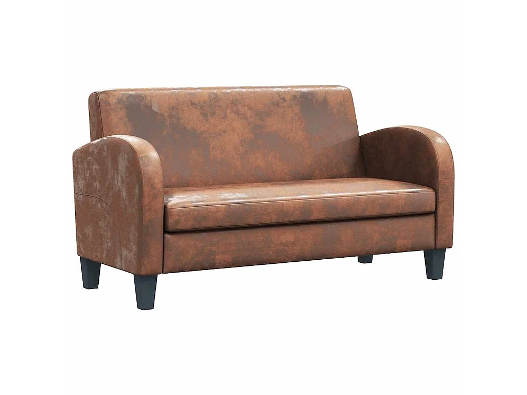 Tweezitsbank kunstsuède bruin