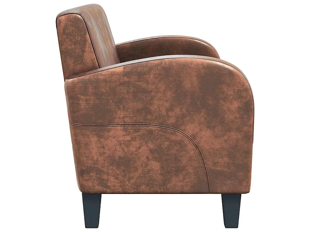 Tweezitsbank kunstsuède bruin