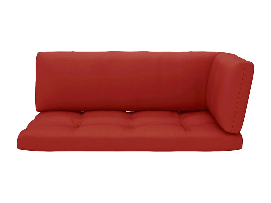 Sofá de paletes 2 lugares c/ almofadões pinho impregnado branco