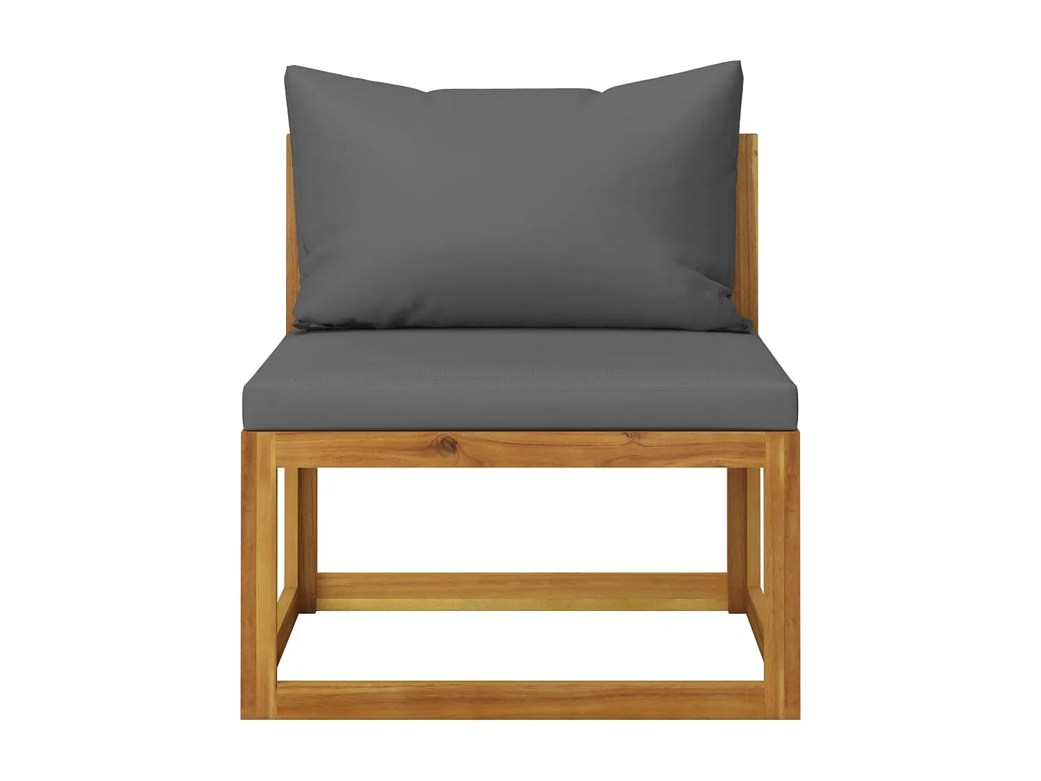 Canapé de jardin à 3 places avec coussin Bois d'acacia massif