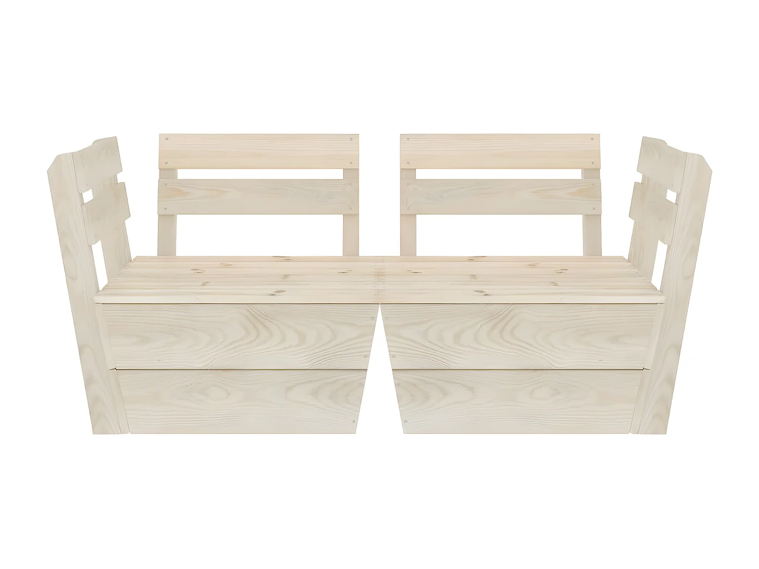 Divano da Giardino a 2 Posti su Pallet Legno Abete Impregnato