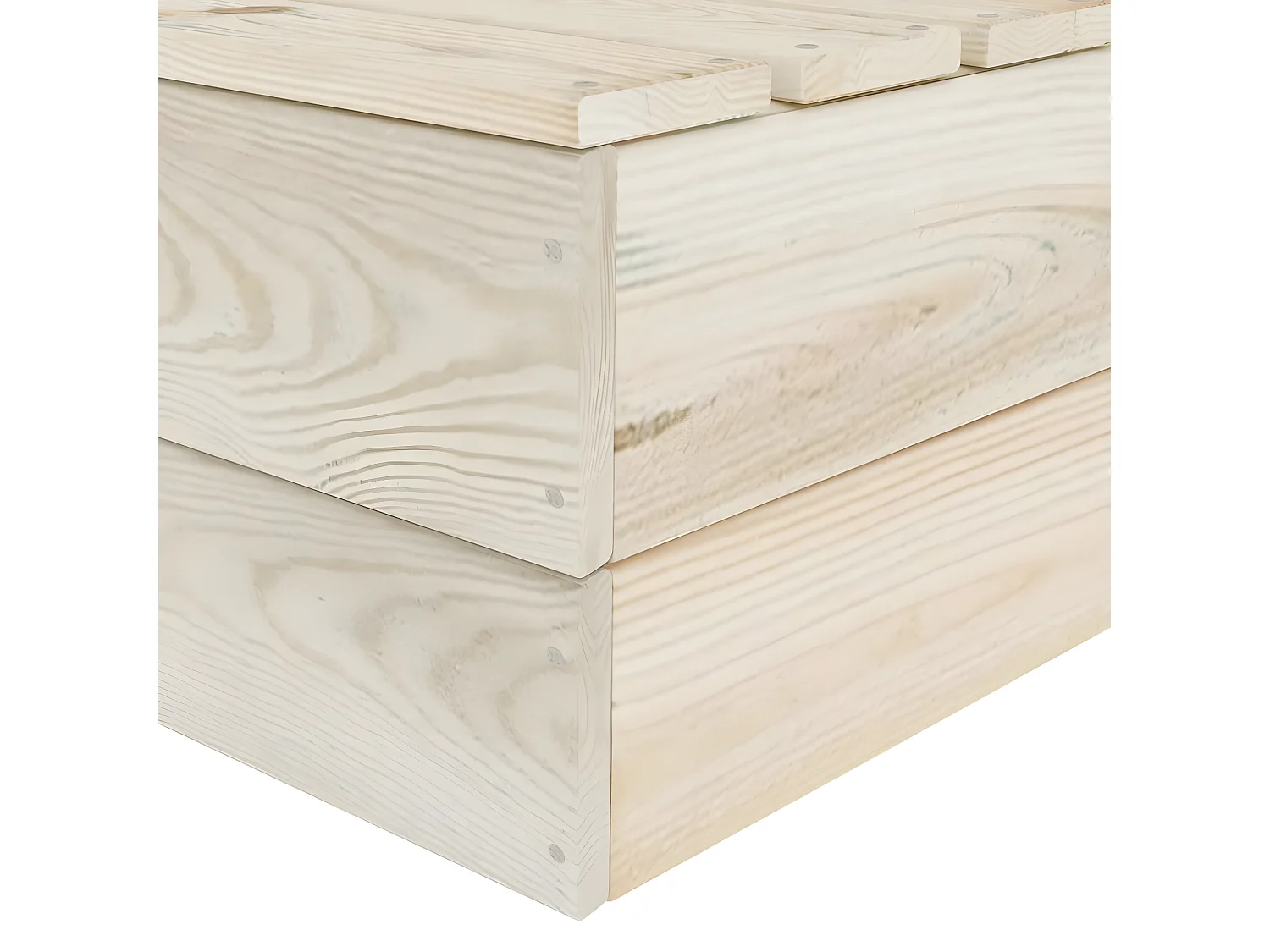 Canapé palette à 2 places de jardin Bois d'épicéa imprégné