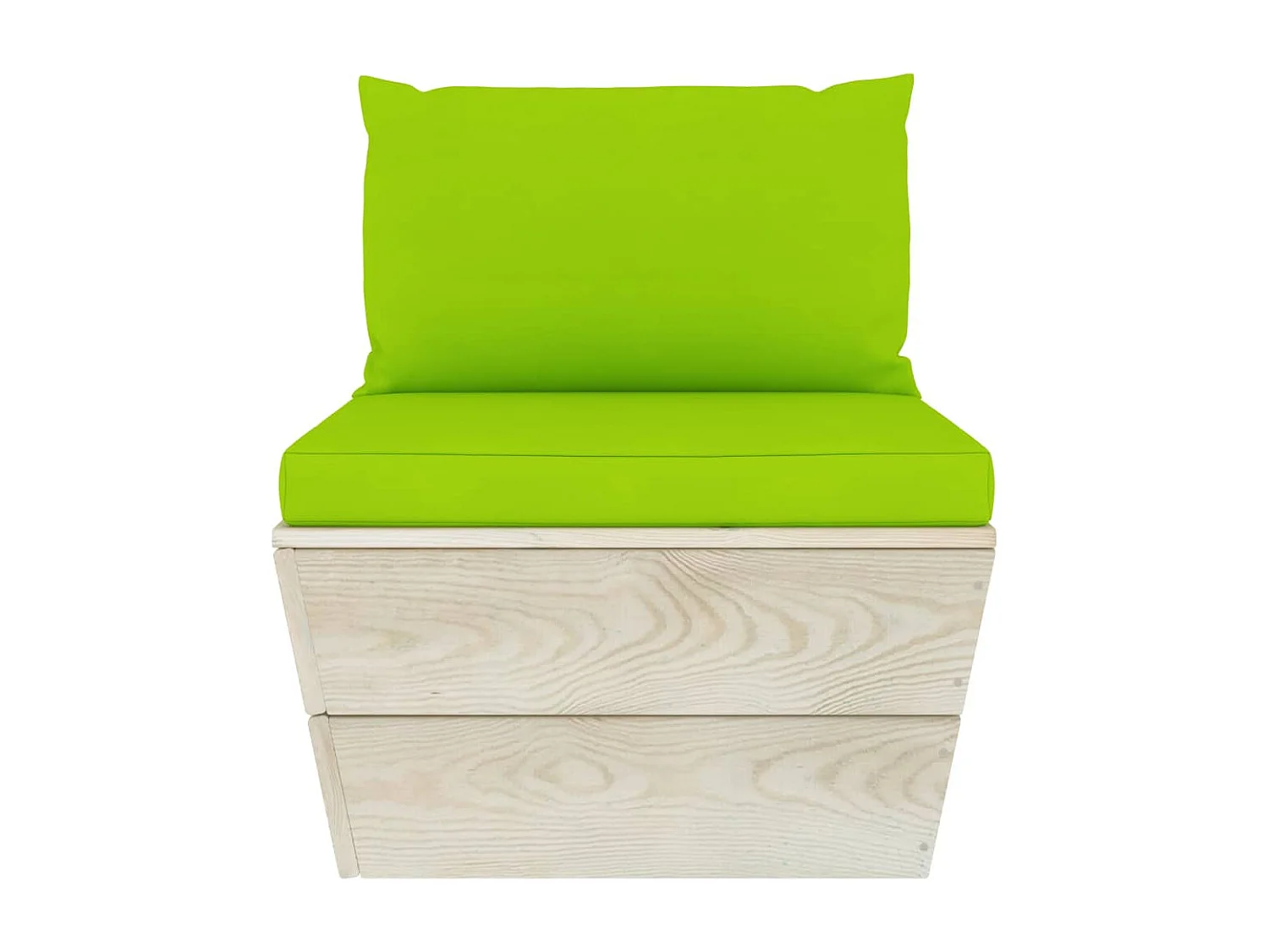 Divano da Giardino a 4 Posti su Pallet con Cuscini Legno Abete