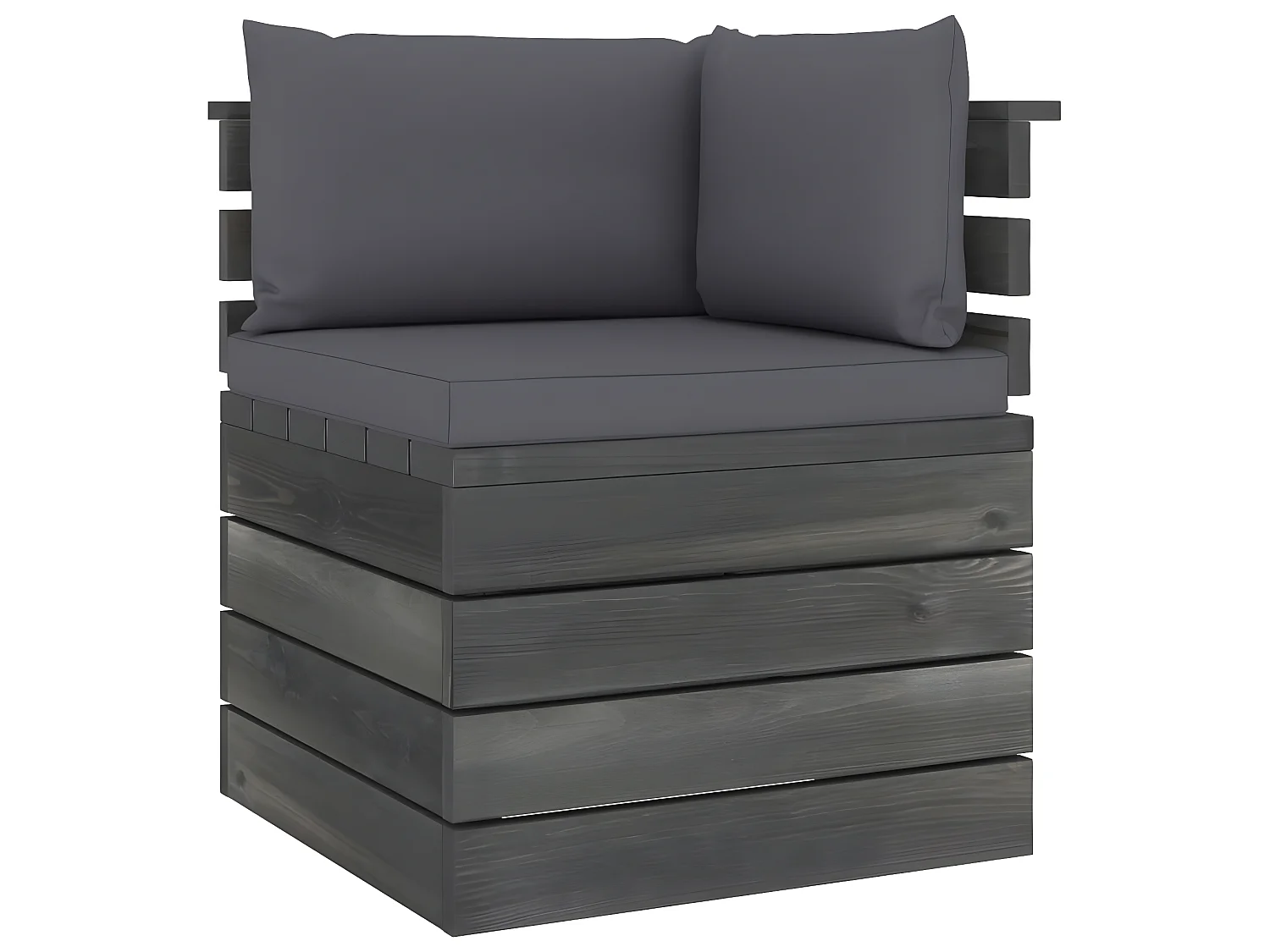 Canapé palette de jardin 4 places avec coussins Bois de pin