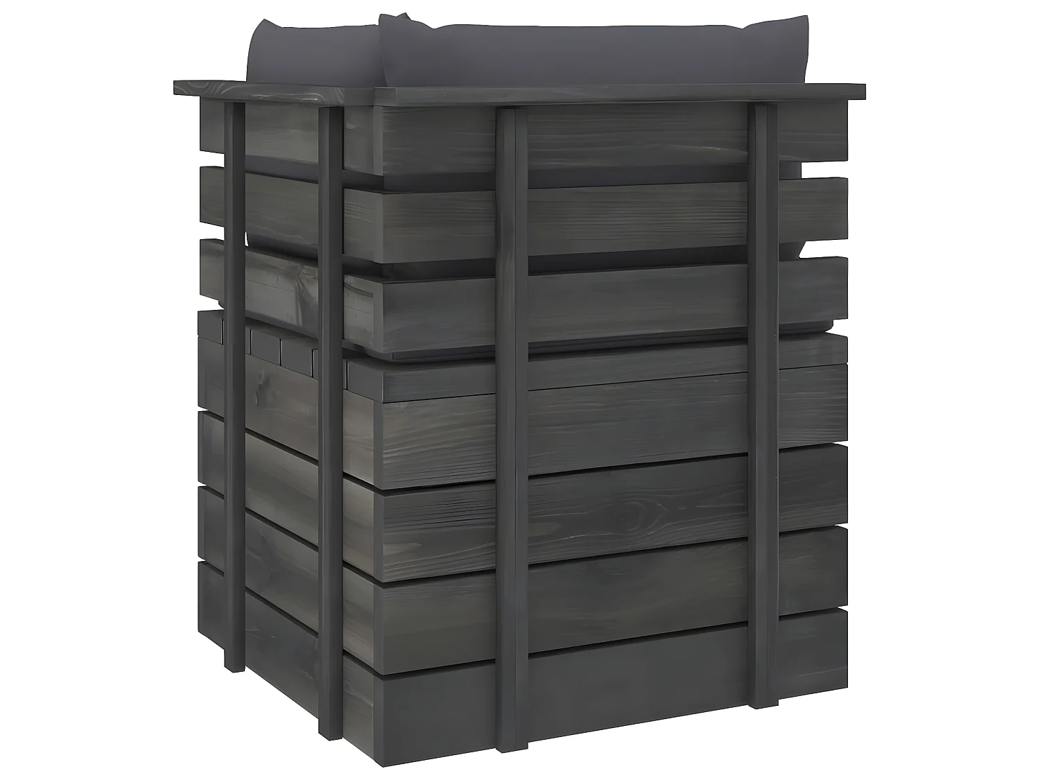 Canapé palette de jardin 4 places avec coussins Bois de pin