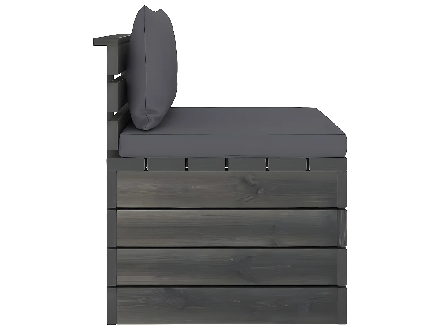 Canapé palette de jardin 4 places avec coussins Bois de pin