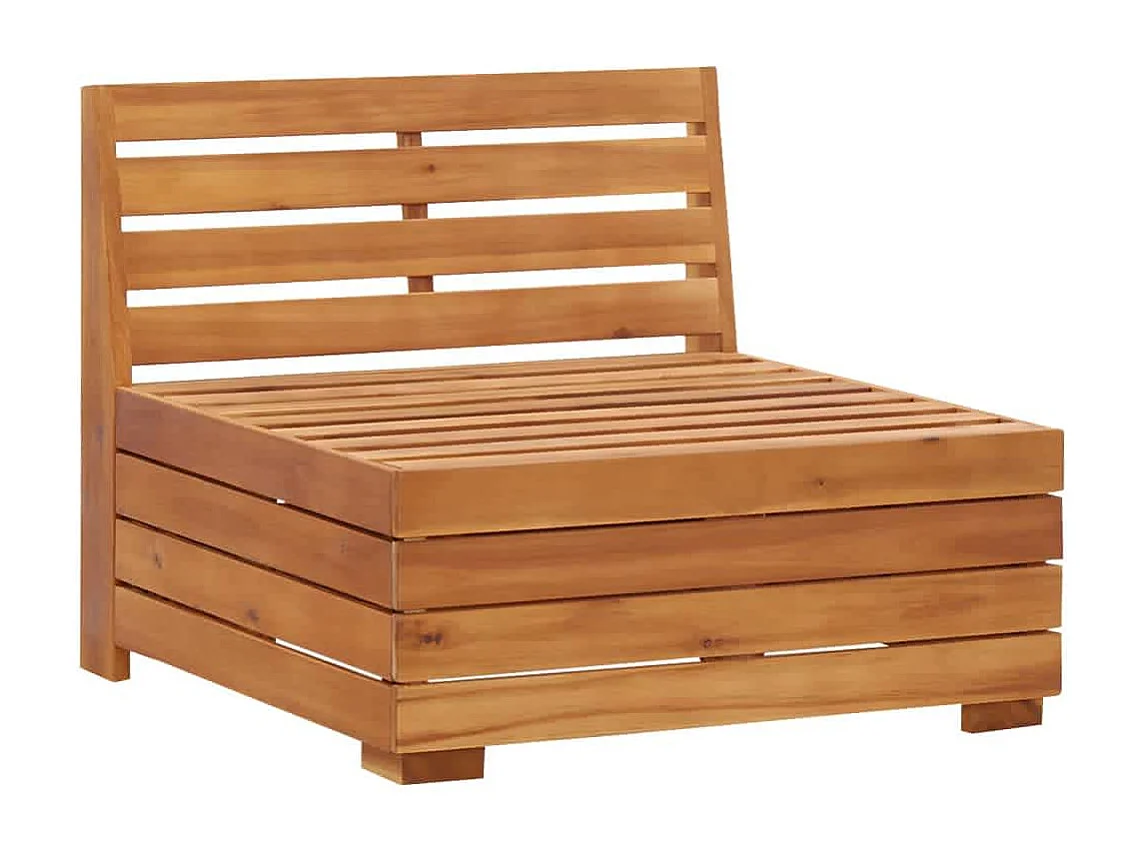 Canapé de jardin 2 places avec coussins Bois d'acacia massif