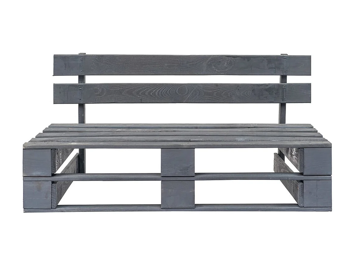 Canapé de jardin palette avec coussins sable Pinède