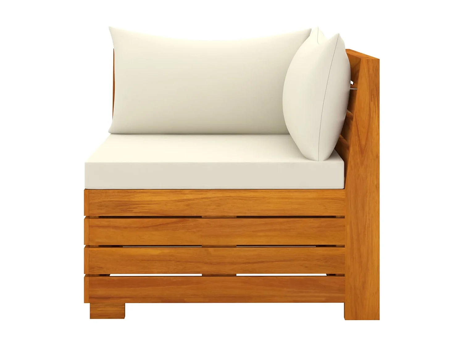 Canapé de jardin 4 places avec coussins Bois d'acacia massif