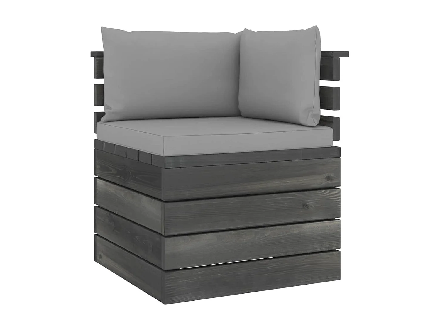 Tuinbank 2-zits met kussens pallet massief grenenhout