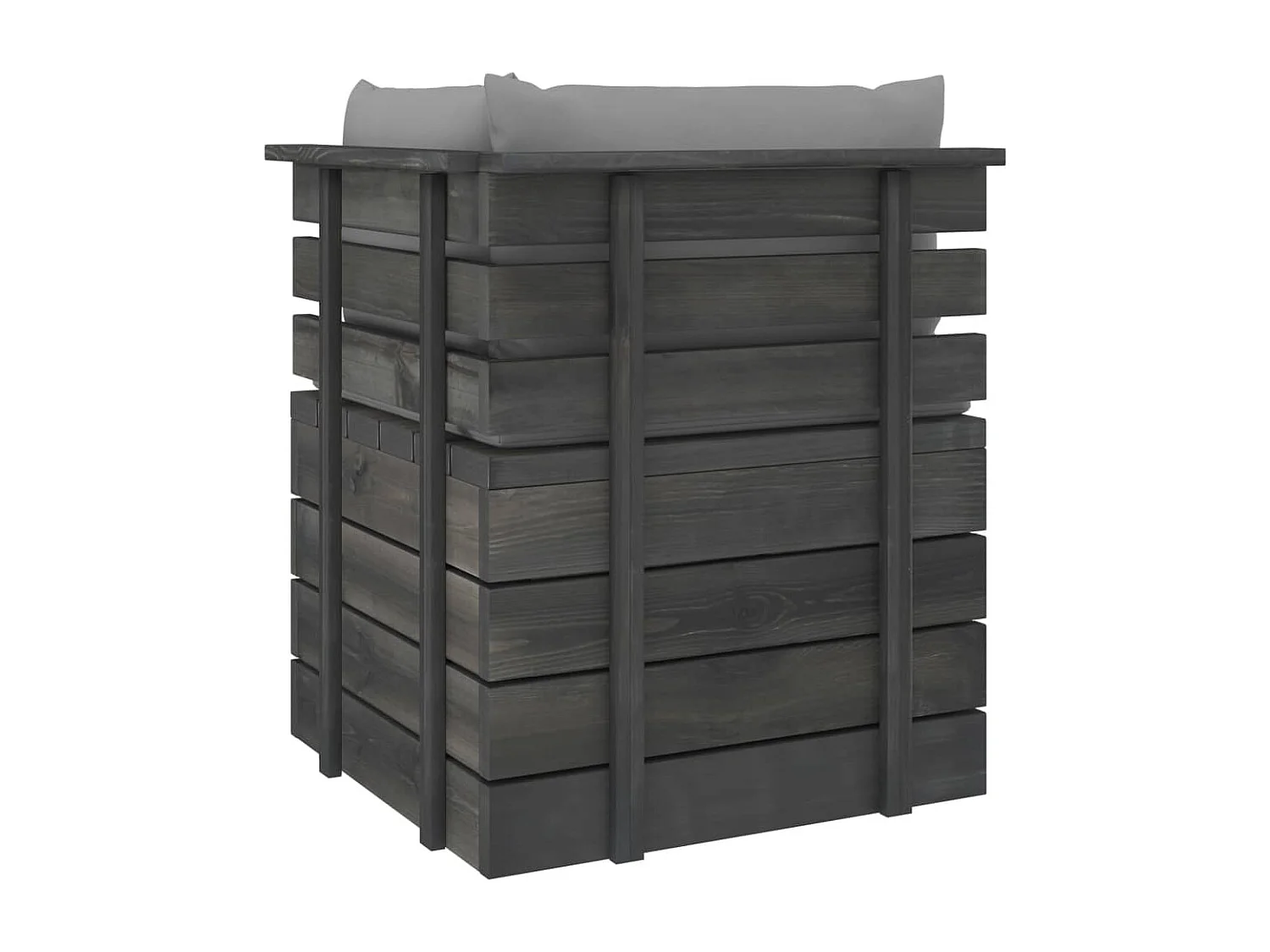 Tuinbank 2-zits met kussens pallet massief grenenhout