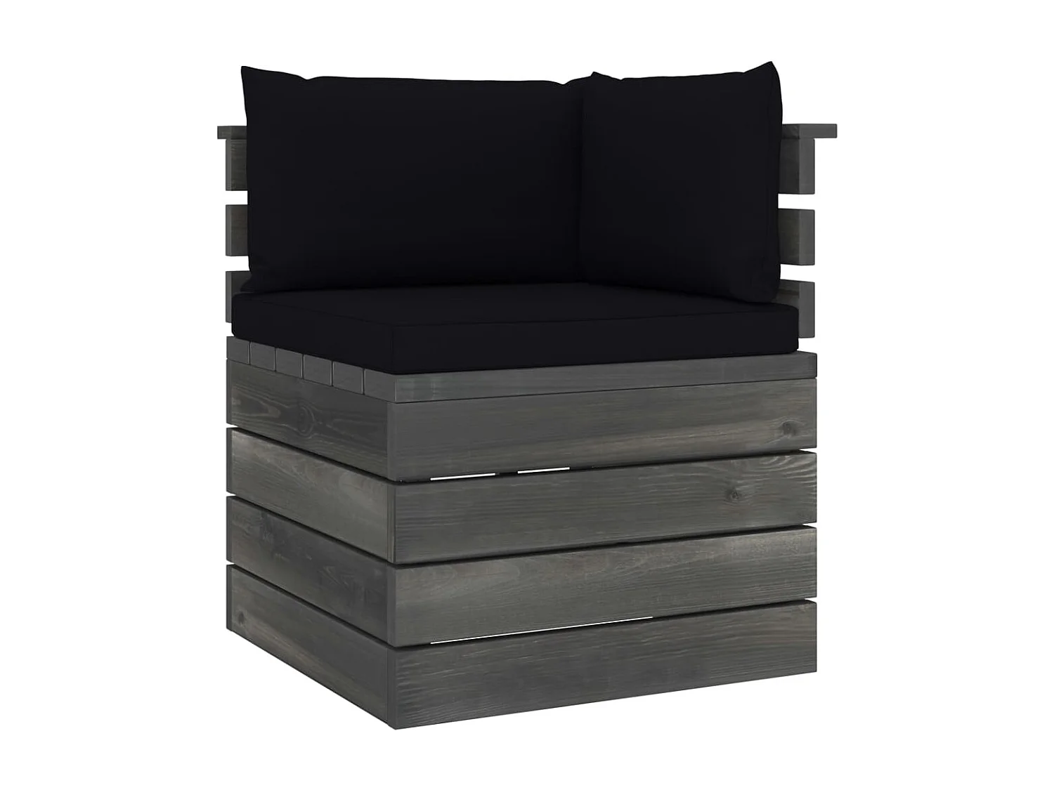 Tuinbank 2-zits met kussens pallet massief grenenhout