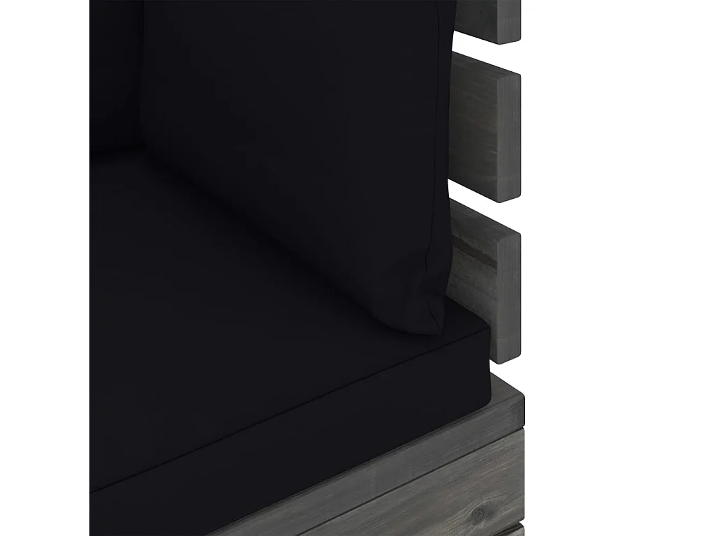 Tuinbank 2-zits met kussens pallet massief grenenhout