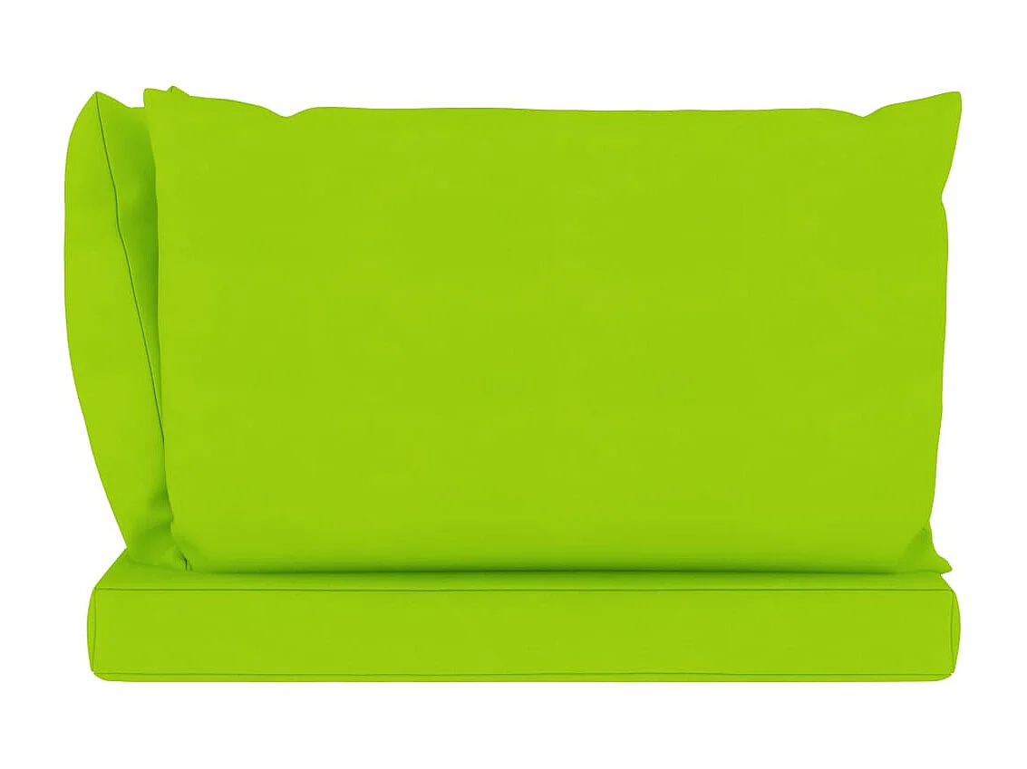 Canapé palette de jardin 2 places et coussins vert vif Pinède