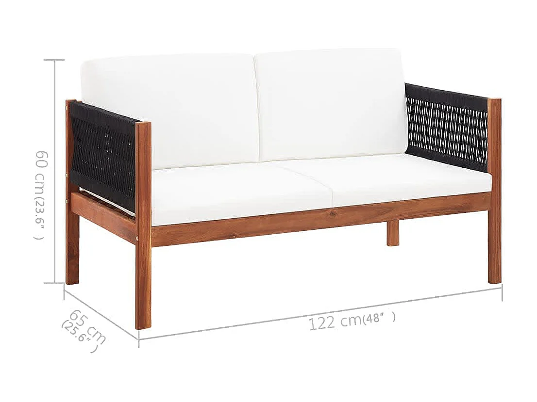 Tuinbank 2-zits massief acaciahout