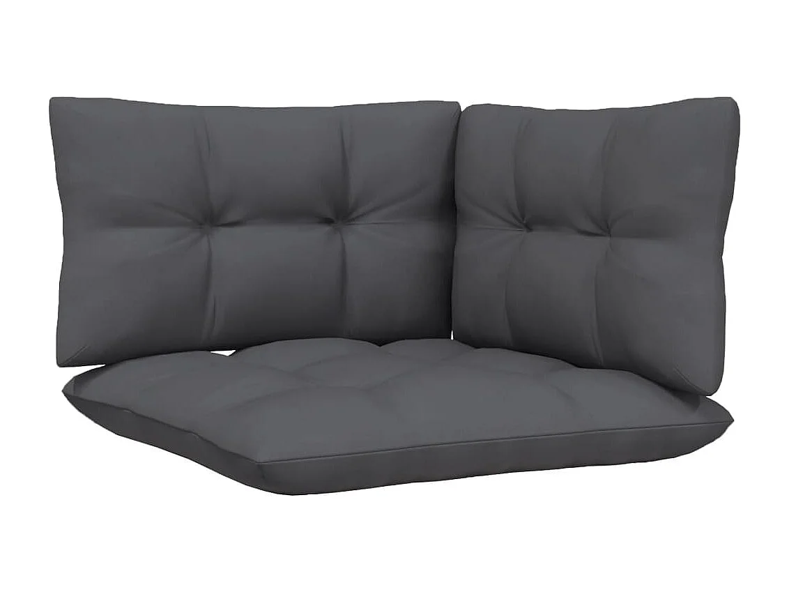 2-Sitzer-Gartensofa mit Anthrazit Kissen Massivholz Kiefer