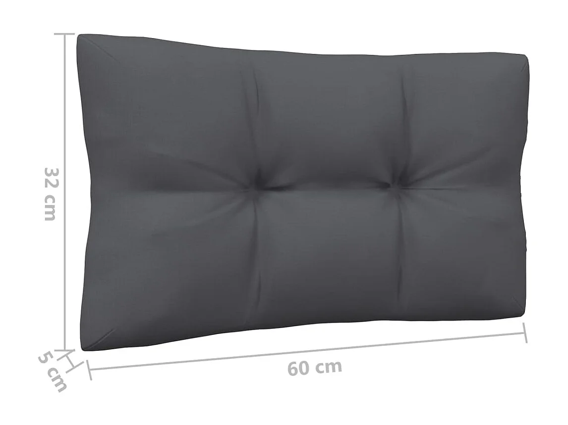 2-Sitzer-Gartensofa mit Anthrazit Kissen Massivholz Kiefer