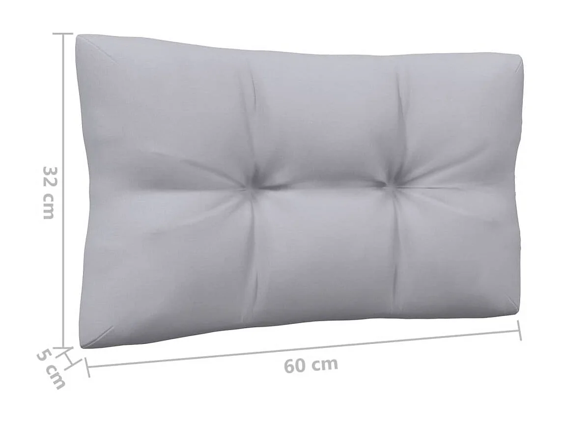 2-Sitzer-Gartensofa mit Grauen Kissen Massivholz Kiefer