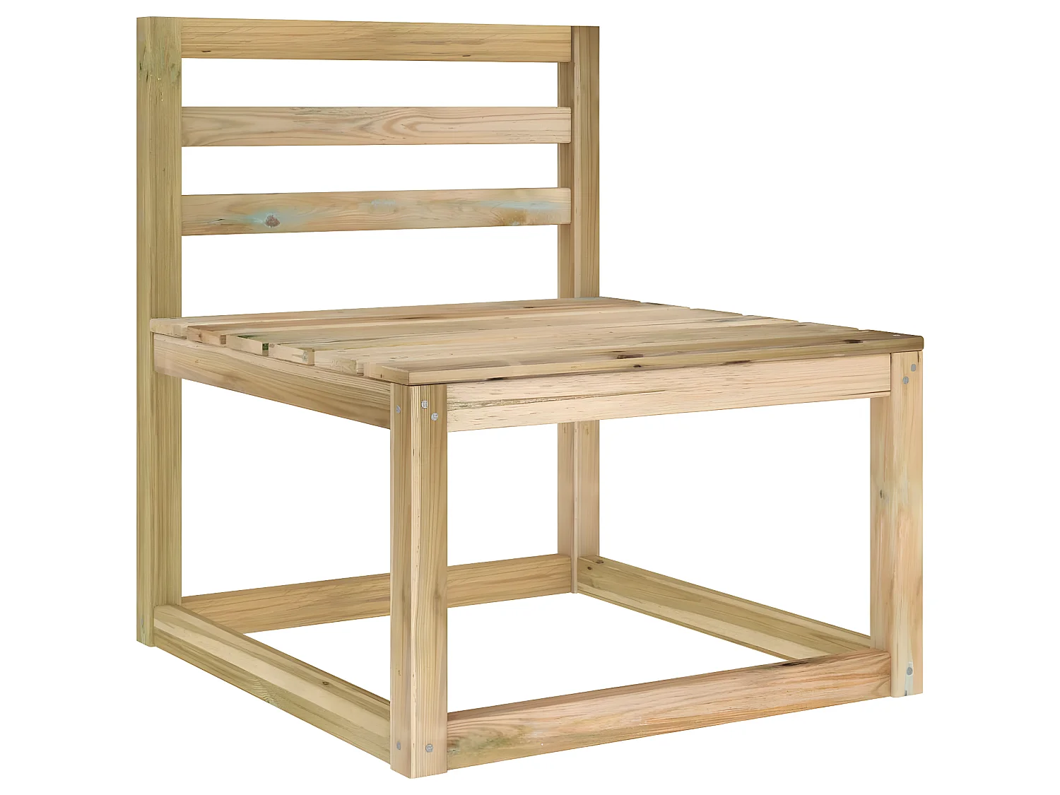 Canapé de jardin 4 places avec coussins taupe