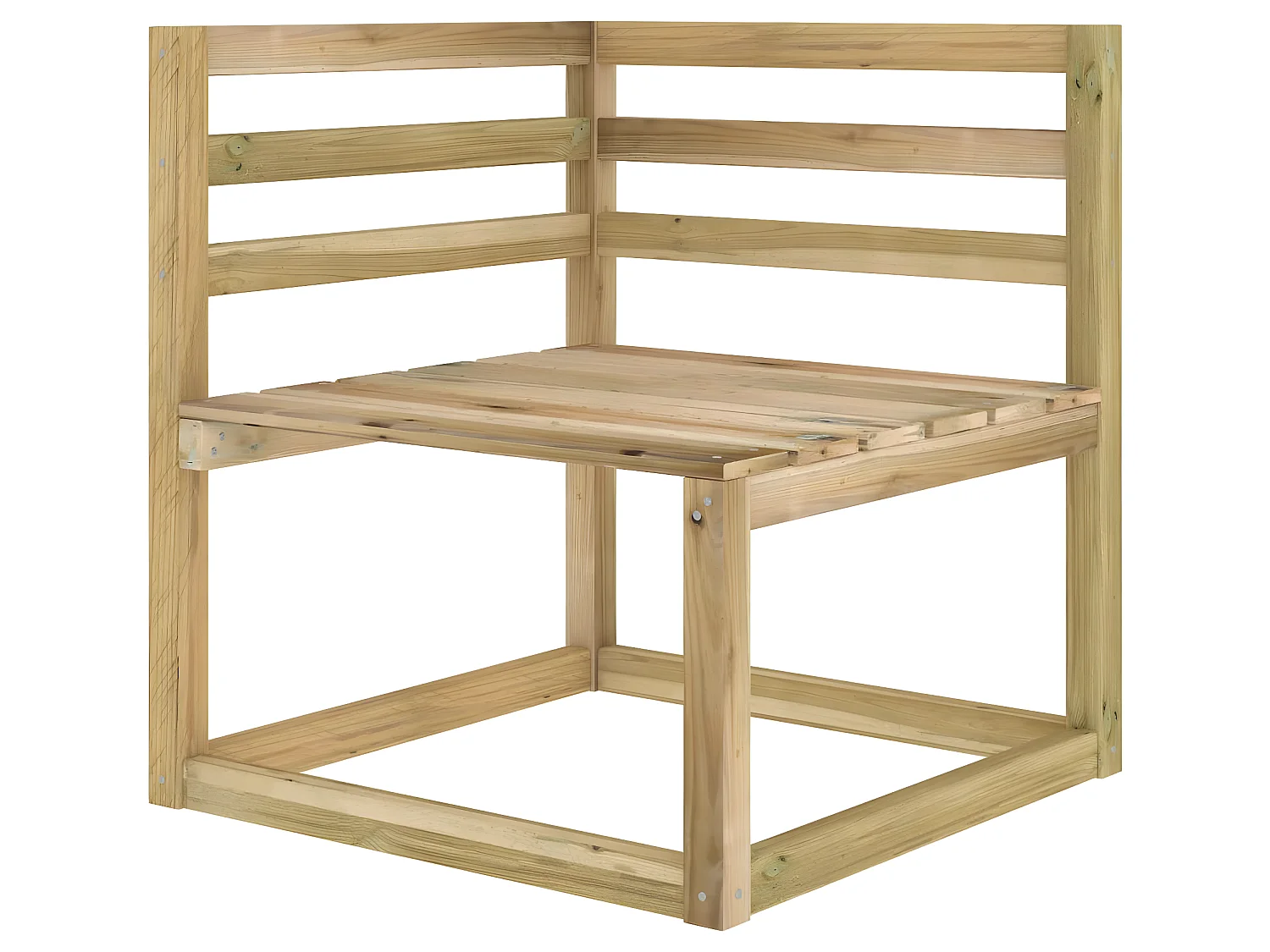 Canapé de jardin 4 places avec coussins taupe