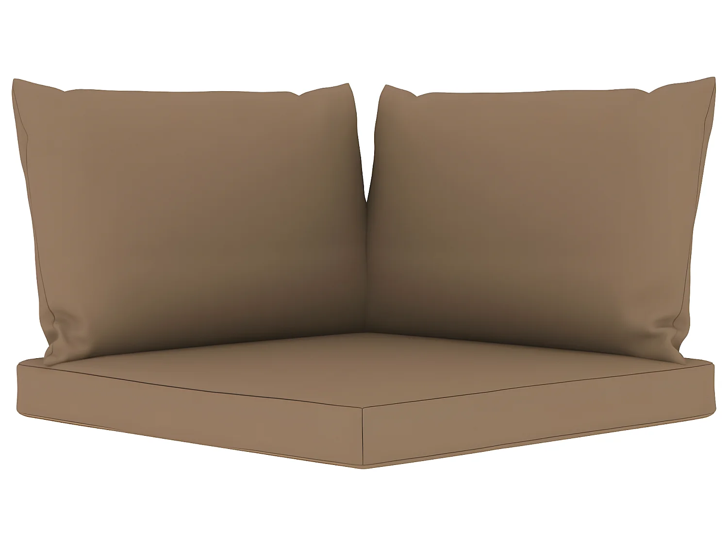 Canapé de jardin 4 places avec coussins taupe