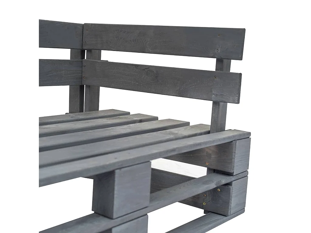 Tuinbank pallet met zandkleurige kussens grenenhout