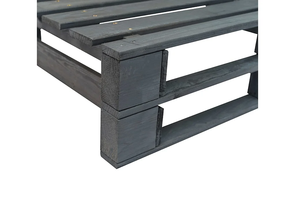 Tuinbank pallet met zandkleurige kussens grenenhout