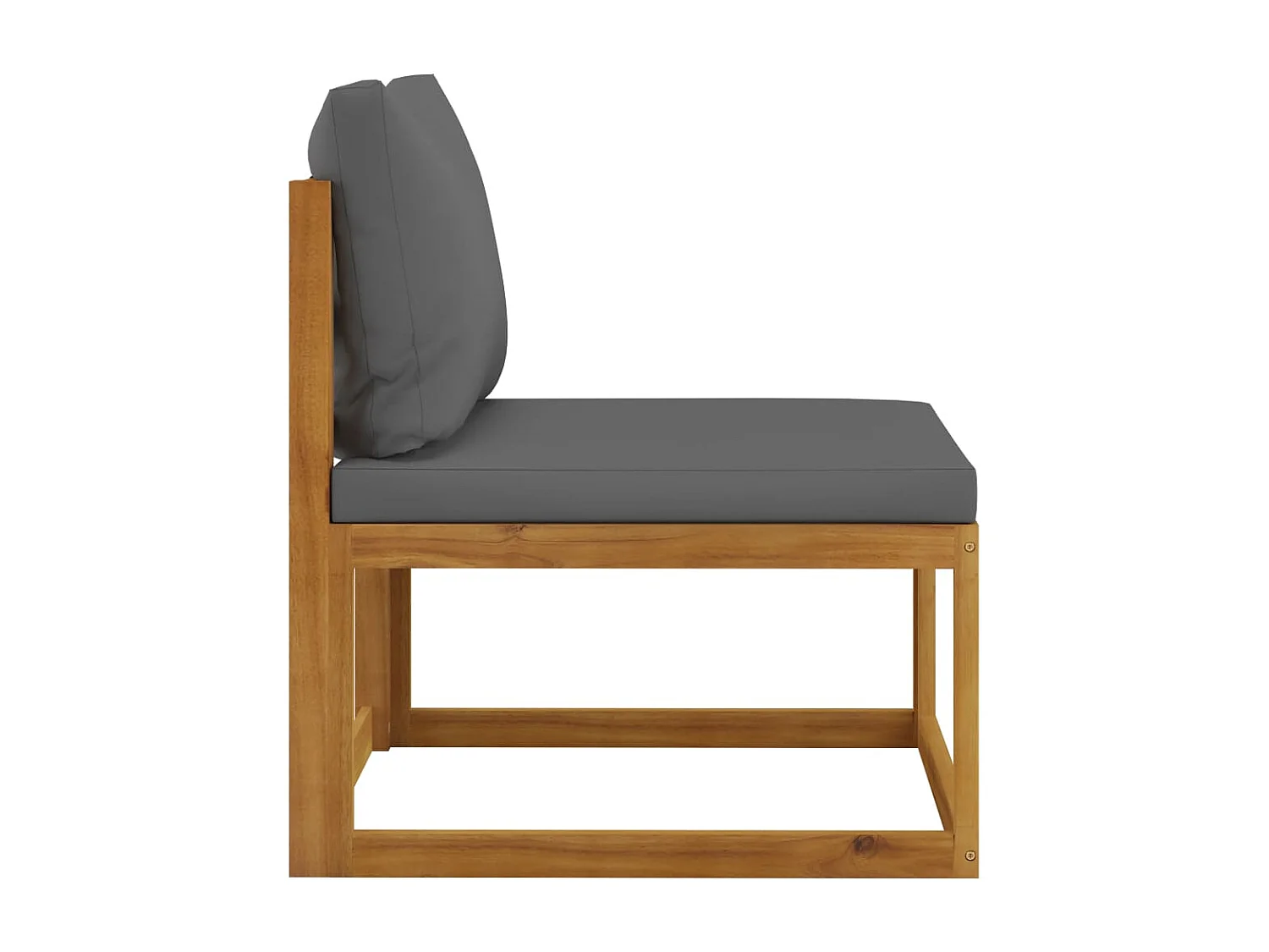 Canapé de jardin à 4 places avec coussin Bois d'acacia massif