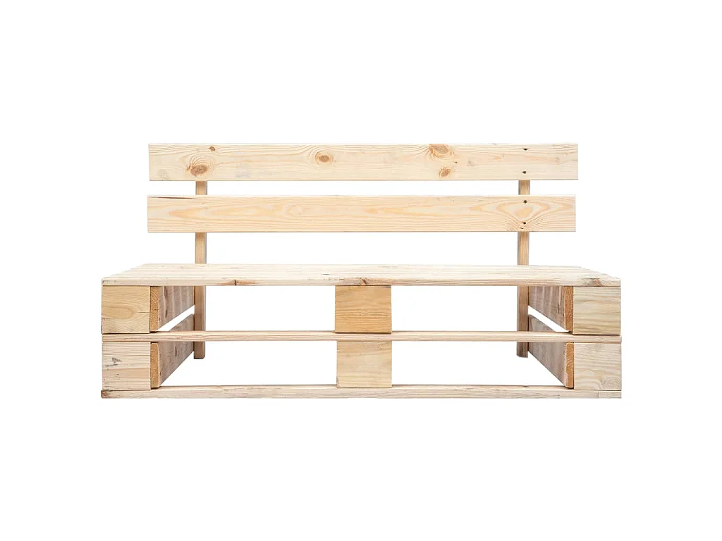 Outdoor-Sofa Paletten mit Kissen in Grau Kiefernholz