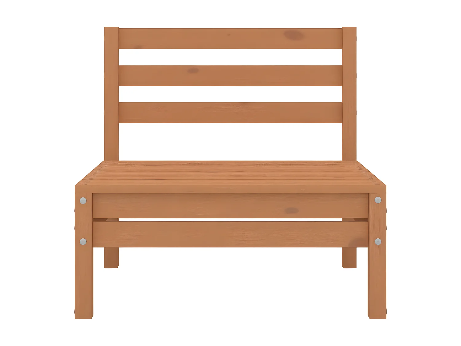 Canapé à 2 places de jardin Marron miel Bois de pin solide