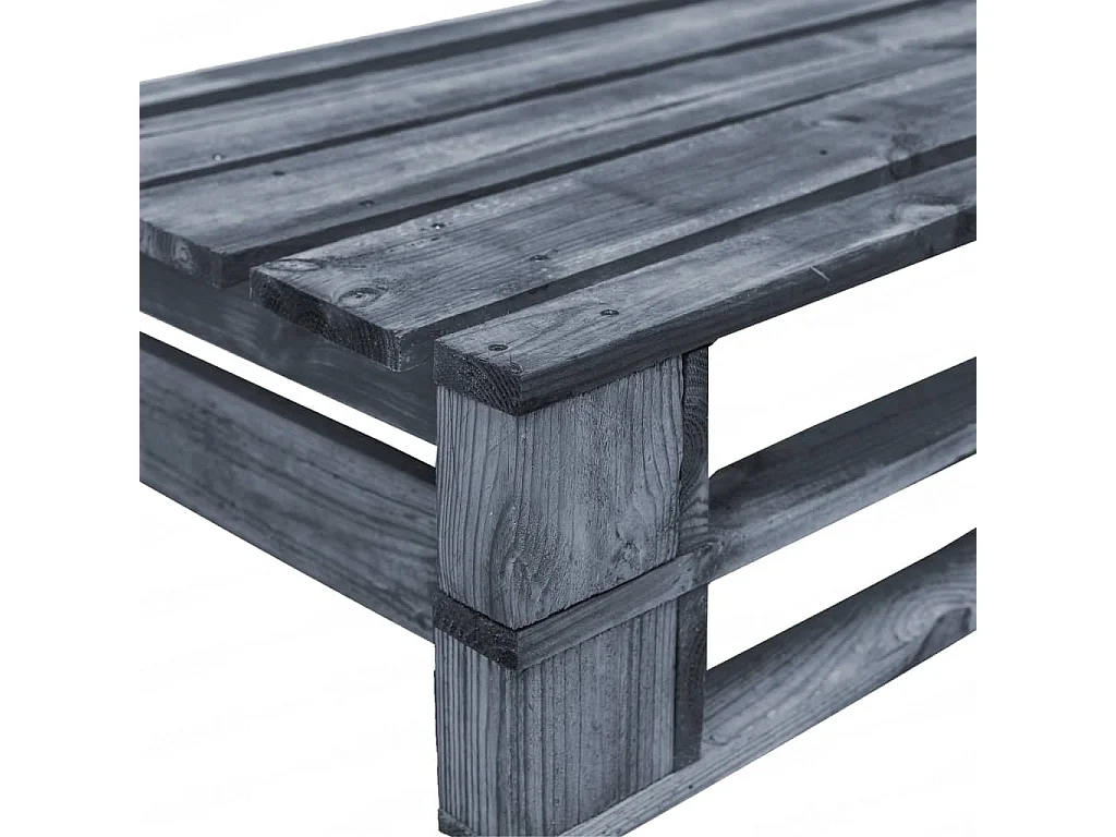 Sofá de jardín de palets con cojines grises madera de pino