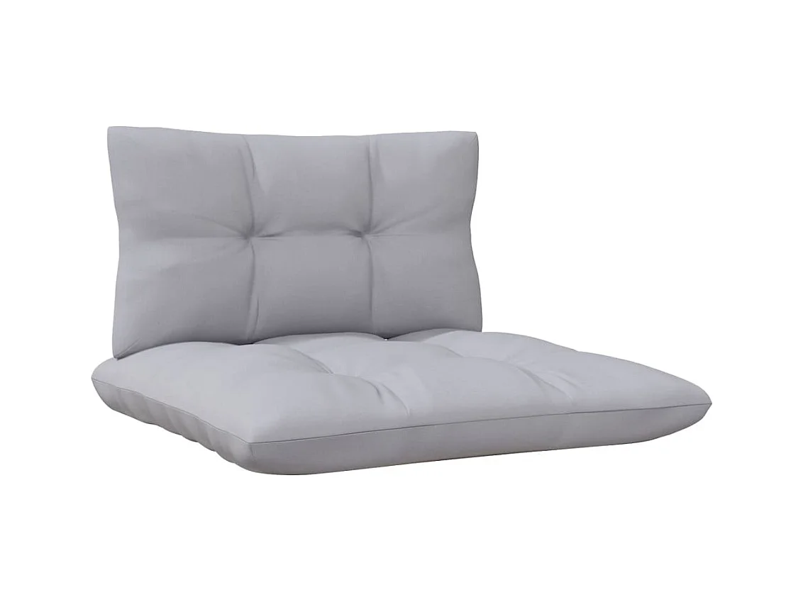 3-Sitzer-Gartensofa mit Grauen Kissen Massivholz Kiefer