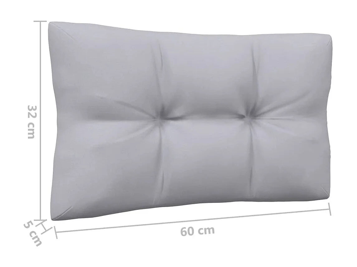 3-Sitzer-Gartensofa mit Grauen Kissen Massivholz Kiefer