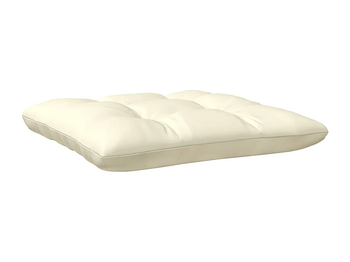 Gartensofa 2-Sitzer mit Kissen in Creme Massivholz Kiefer