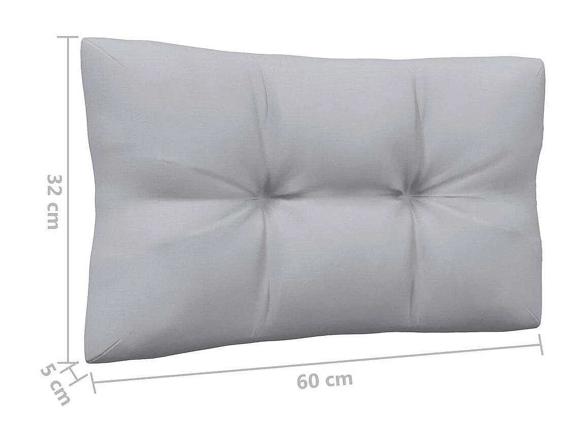 Divano da Giardino a 2 Posti con Cuscini Grigi Massello di Pino