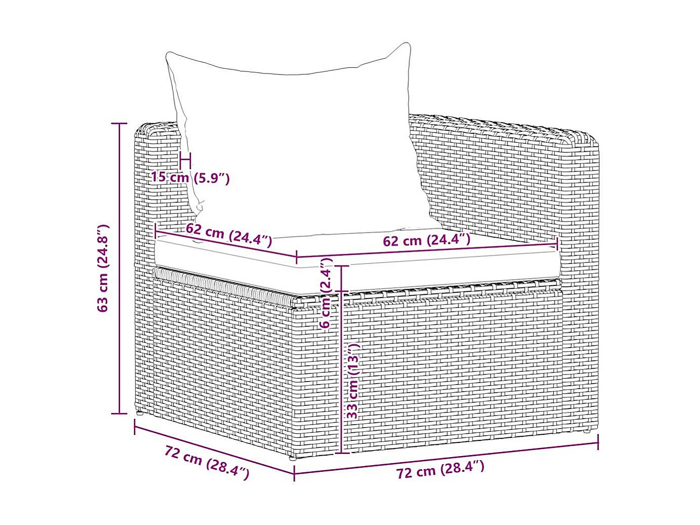 Garten-Ecksofas 2 Stk. Grau Poly Rattan