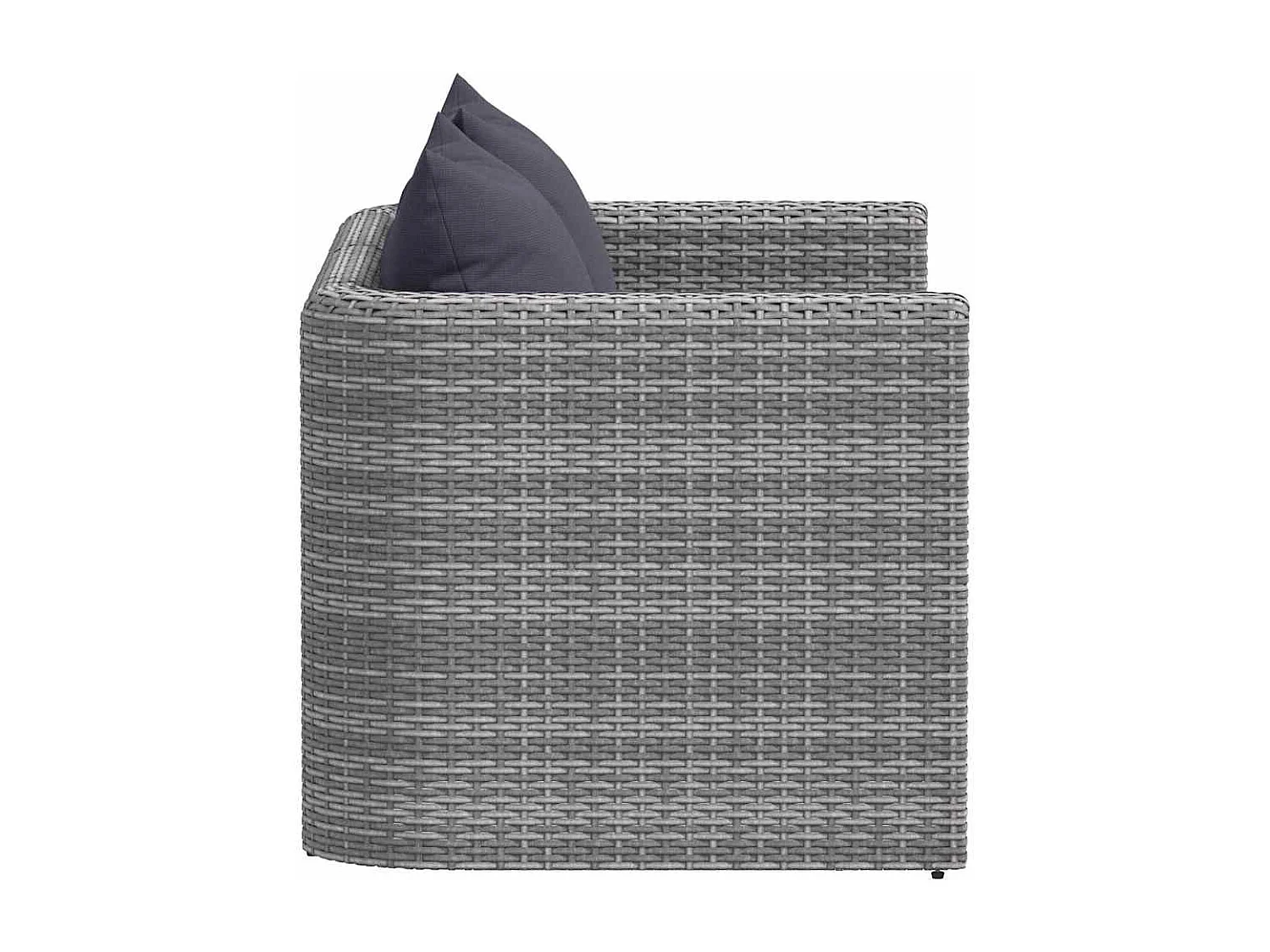 Garten-Ecksofas 2 Stk. Grau Poly Rattan