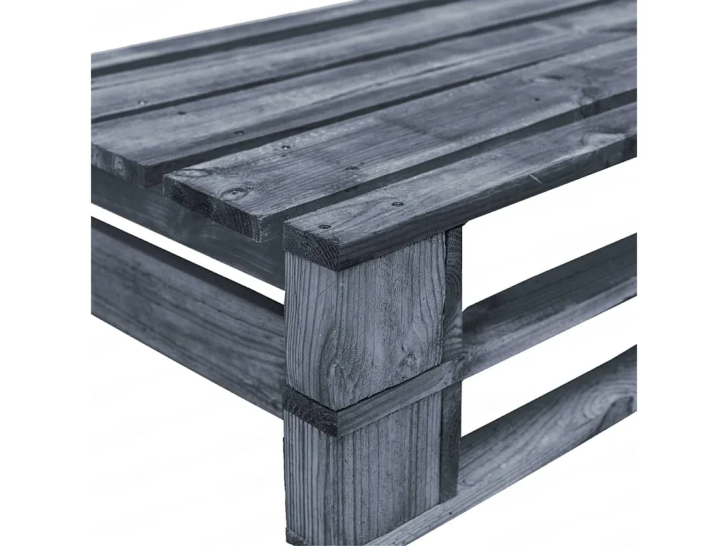 Canapé de jardin palette avec coussins rouge Pinède